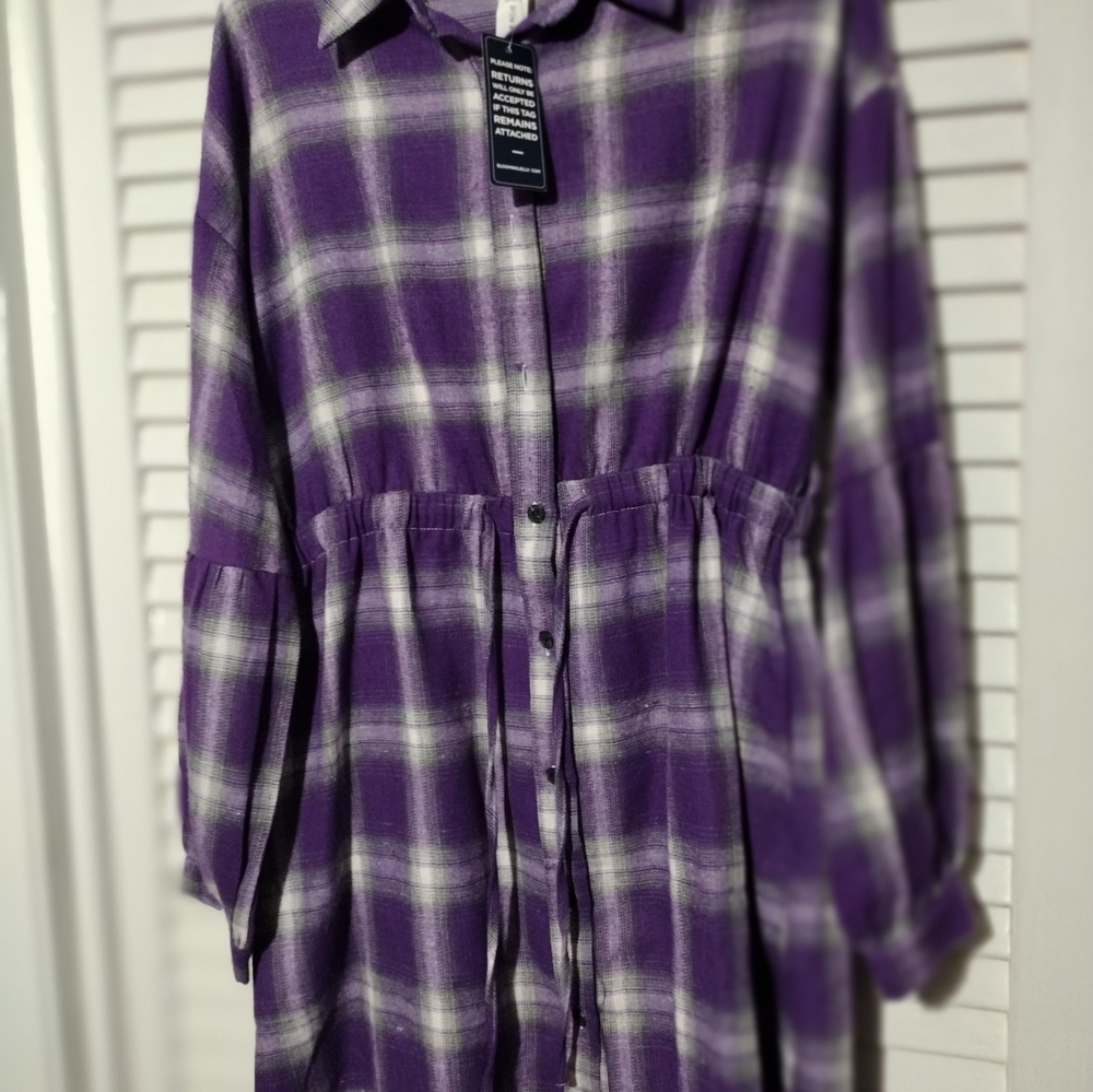 Flannel purple dress